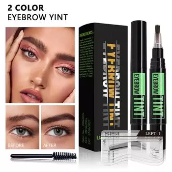 Брови с картой для бровей и щеточкой для бровей Трехмерный долговременный моделирующий европейский и американский набор кремов для бровей One Size чёрный