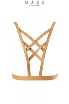 Brown crossed neckline harness - Maze TU прозрачный