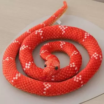 Brown/Green/Red Simulation Snake Plush Toy 80/110cm Animal Plush Doll Tricky Prank 80cm