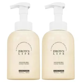Brown Life Гипоаллергенное мыло для рук Mochi Bubble с большой емкостью, иланг-иланг, 2 шт., 500 мл