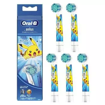 Brown Replacement Brush Oral B Genuine Product (For Children) Soft Brush 15 Months (5 Pieces) EB10S-5 PKMPK Pink