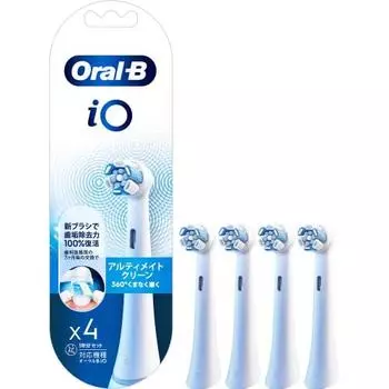 Brown Replacement Brush Oral B iO Genuine Ultimate Clean 1 year supply (4 pieces) [For iO series] iORBCW-4EL White