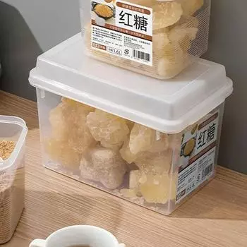 Brown Sugar Storage Box, Granulated Sugar, Rock Sugar Packaging, and Preservation Box Can Be Stacked with Transparent and Visibl