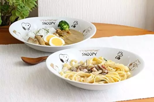 Brownpal Snoopy Curry Pasta Plate, Set of 2