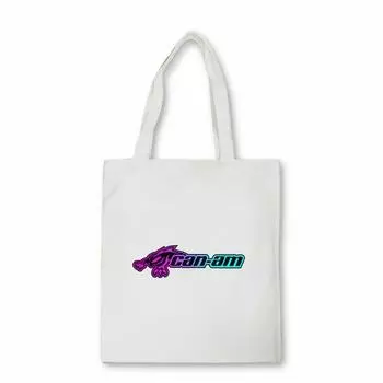 BRP Can-am логотип креативный дизайн холщовая сумка мужская сумка через плечо эко-сумка сумки-тоут для студентов-подростков сумка-шоппер Bolsas 24*26cm