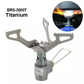 BRS-3000T Сверхлегкая плитка из титанового сплава для кемпинга Газовая плитка Уличная плитка Уличная газовая плитка Миниатюрная плитка для пикника