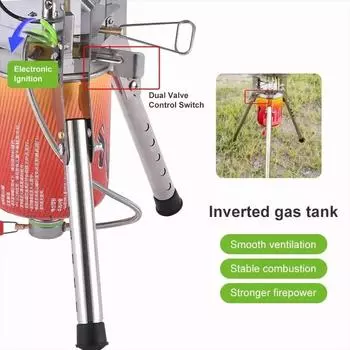 BRS-69/BRS-69A Газовая плита для кемпинга мощностью 4360 Вт, газовая горелка с регулируемой высотой, складная газовая плита для пикника