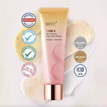 BRTC TIME 8 LIFT-TONING COLLAGEN CREAM – укрепляющий и подтягивающий увлажняющий крем (80мл) 1 EA