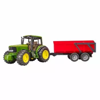 BRUDER JD6920 Тракторный самосвальный прицеп BR02057 & (красный) красный