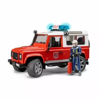 Bruder Land Rover Wagon Fire Custom BR02596 Def. (with figure)