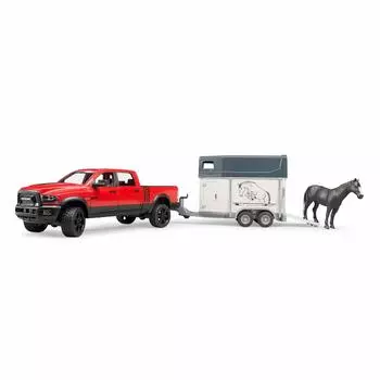 BRUDER Ram Power Wagon Прицеп для перевозки лошадей BR2501 и