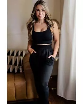 Брюки Azura Exchange черного цвета с высокой талией и карманами, большого размера, мягкие 3X чёрный