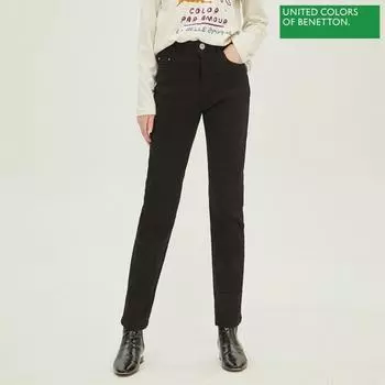 Брюки Benetton Benetton Roll Up Slim Straight Denim Badpb1361 Bk blacks/44