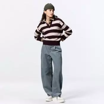 Брюки-бочонки Gu By Uniqlo Corduroy, стандартная длина 71,0–75,0 см 64 BLUE/S