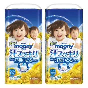 [Брюки большого размера] Moonyman Sweat Refreshing 2019 Улучшенный (12~22 кг) 68 предметов в кейсе