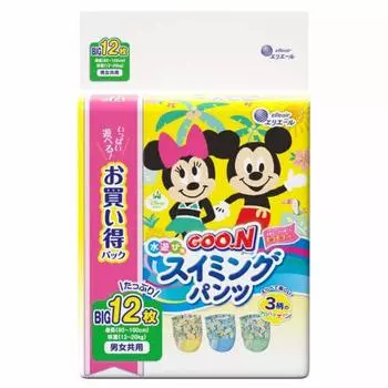 [Брюки БОЛЬШОГО размера] Плавки Goon 12 шт. унисекс (Дисней Дизайн)