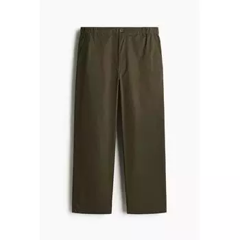 Брюки чино HM Loose Fit Twill kHaki Green XS