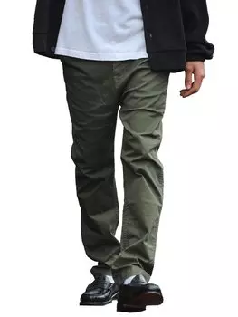 Брюки чиносы Stretch Tapered S [BEAMS] мужские OLIVE/OD