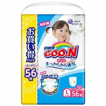 Брюки Daio Paper Goon Freshly L 56 шт. E521647H, вентилируемые, размер, для девочек,
