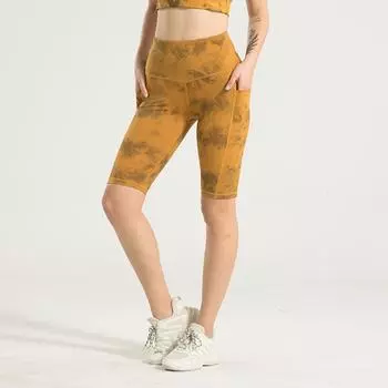 Брюки длиной пять четвертей с высокой талией и карманами, женские велосипедные шорты, леггинсы для тренировок с подтяжкой ягодиц, плотные леггинсы для фитнеса S