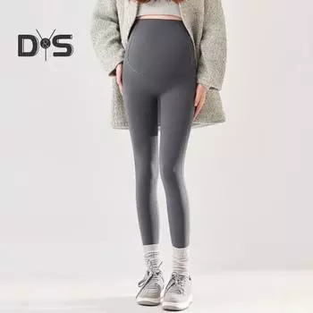 Брюки для беременных, облегающие леггинсы с высокой талией и поддержкой живота, женские нижние брюки, весна-осень, работа, отдых, йога, одежда для беременных M чёрный