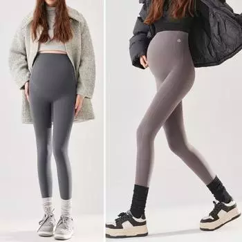 Брюки для беременных, поддерживающие живот, облегающие леггинсы с высокой талией, женские нижние брюки, весна M чёрный