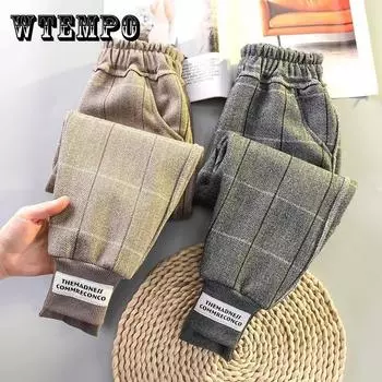 Брюки для девочек, осенне-зимняя новая верхняя одежда, корейские детские повседневные бархатные брюки, брюки для девочек 150