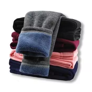 Брюки для девочек, толстые теплые брюки для мальчиков, зимние детские штаны, леггинсы для девочек, одежда для малышей 100 вино красного