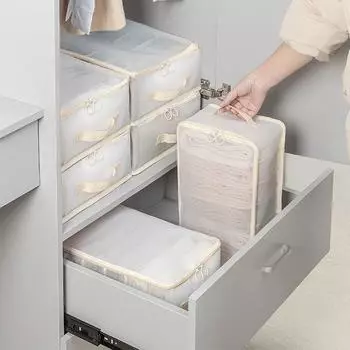 Брюки для хранения артефактов, шкаф для одежды, многослойная бытовая коробка, органайзер, корзина для одежды, тип ящика для хранения, сумка с отделением XL бежевый