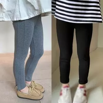 Брюки для йоги для девочек, однотонные, приятные для кожи и дышащие леггинсы для спортзала 100 чёрный