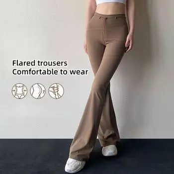 Брюки для йоги Micro, женские, с высокой талией, обтягивающие, для живота, верхняя одежда, для похудения, высокие, голые, Lulu, спортивные, для фитнеса, рогатые брюки S чёрный