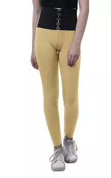 Брюки для йоги Moomaya с высокой талией для женщин, стиль корсета, модная тренировка 2XL бежевый