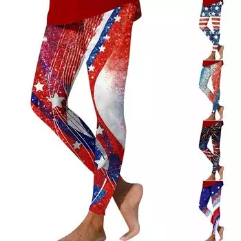 Брюки для йоги с высокой талией для женщин и девочек, эластичные леггинсы с цветным принтом для тренировок, колготки L чёрный