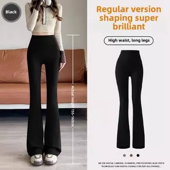 Брюки для йоги Stretch Padded Micro, увлажняющие облегающие тонкие повседневные брюки для женщин, утягивающие брюки Outside Wear черного цвета S чёрный