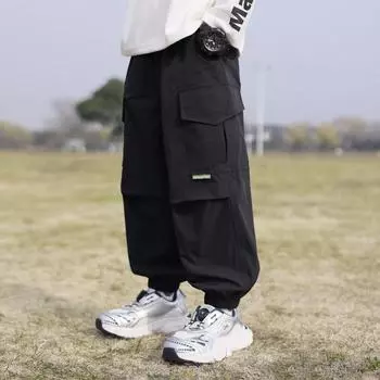 Брюки для мальчиков, новые водонепроницаемые брюки для детей среднего и большого возраста, модные трендовые брюки 120 [Recommended 105-115 height within 20kg]