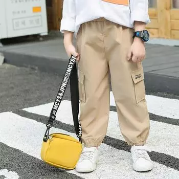 Брюки для мальчиков, осенние брюки для мальчиков, весенние повседневные спортивные штаны для девочек 2–12 лет, брюки для мальчиков 80 серый