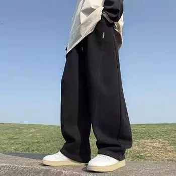 Брюки для мальчиков весна-лето-осень Брюки для детей и подростков Тонкие детские спортивные прямые брюки Модные брюки с тремя полосками Модные 120 серый