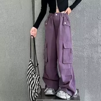 Брюки для мальчиков весна-лето-осень Брюки для детей и подростков Тонкие детские спортивные прямые брюки Модные брюки с тремя полосками Модные 120 фиолетовый