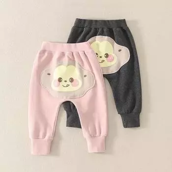 Брюки для маленьких девочек и мальчиков с милыми животными большого размера из мягкого хлопка высшего качества для малышей, повседневные удобные брюки для малышей, одежда, брюки 73 серый