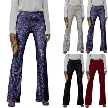 Брюки для женщин, нарядные, повседневные, с высокой талией, укороченные, модные летние брюки с карманами L чёрный