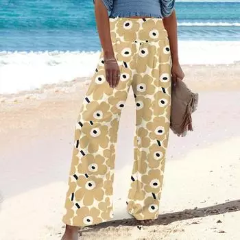 Брюки для женщин, нарядные высокие брюки, женские брюки, сексуальный цвет, однотонные свободные широкие женские повседневные брюки с талией M