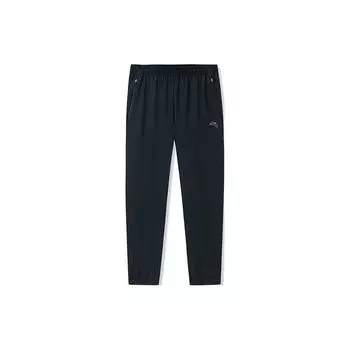 Брюки-джоггеры Anta Running Series с однотонным логотипом, мужские брюки, базовый черный 152325301-1 XL