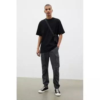 Брюки-джоггеры HM slimM Fit темно-серые XS