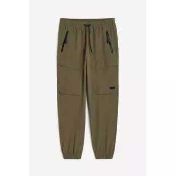 Брюки-джоггеры HM Sports Cargo, зеленый цвет хаки
