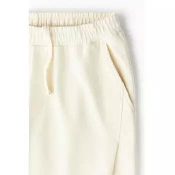 Брюки-джоггеры свободного кроя HM светло-бежевого цвета XS