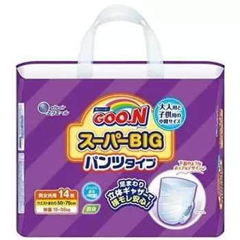 Брюки Goon Super BIG, 14 предметов, 4 комплекта (Предполагаемый вес 15-35 кг, примерная окружность живота 50-70 см.)