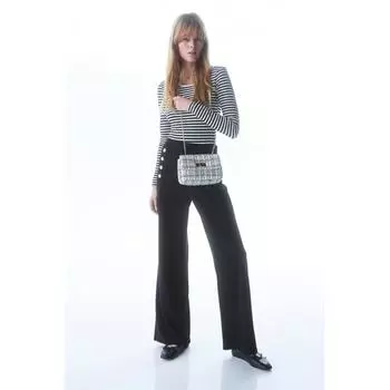 Брюки H&M на пуговицах, черные