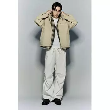 Брюки HM paracHute свободного покроя белого цвета M