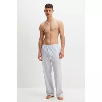 Брюки HM Poplin свободного кроя белого цвета S