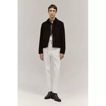 Брюки HM Regular Fit с перекрещенными штанинами, белые